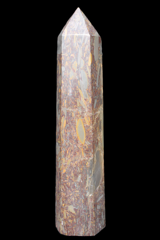 Bamboo Leaf Jasper obelisk 5660g Rocks and Things