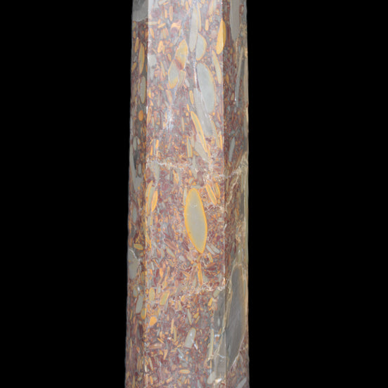 Bamboo Leaf Jasper obelisk 5660g Rocks and Things