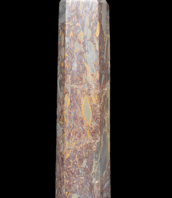 Bamboo Leaf Jasper obelisk 5660g Rocks and Things