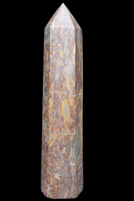 Bamboo Leaf Jasper obelisk 5660g Rocks and Things