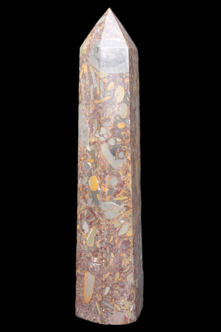 Bamboo Leaf Jasper obelisk 5660g Rocks and Things