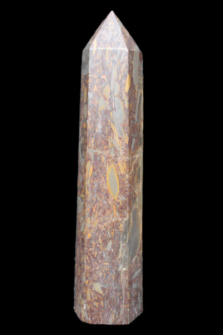 Bamboo Leaf Jasper obelisk 5660g Rocks and Things