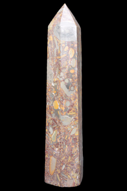 Bamboo Leaf Jasper obelisk 5660g Rocks and Things