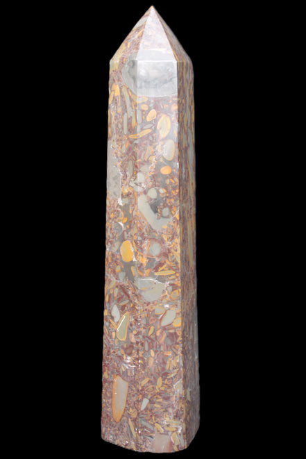 Bamboo Leaf Jasper obelisk 5660g Rocks and Things