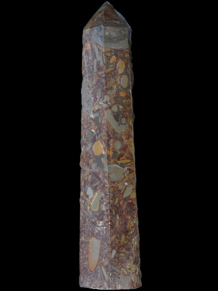 Bamboo Leaf Jasper obelisk 5660g Rocks and Things