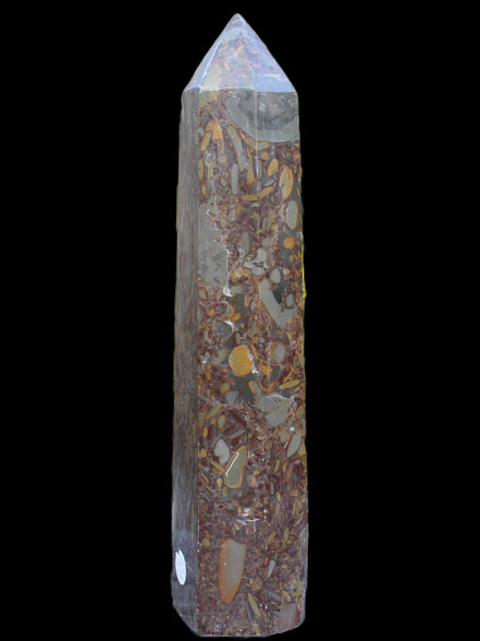 Bamboo Leaf Jasper obelisk 5660g Rocks and Things