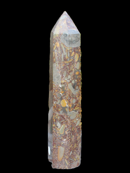 Bamboo Leaf Jasper obelisk 5660g Rocks and Things