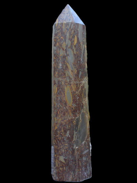 Bamboo Leaf Jasper obelisk 5660g Rocks and Things