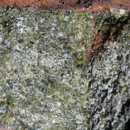 Olivine pyroclastic volcanic bomb from Central Victoria 116*81*65mm 930g in sunlight - Rocks and Things Store