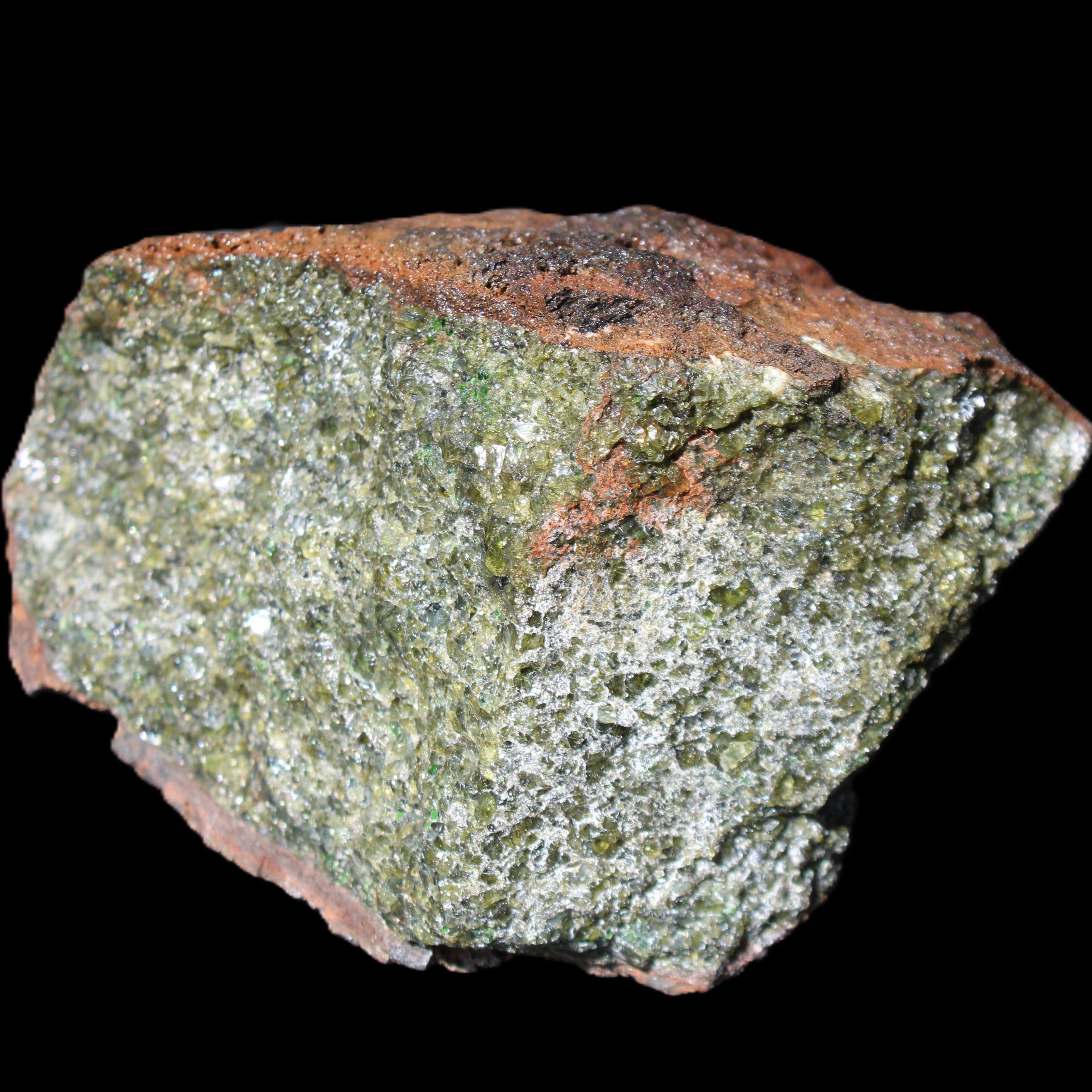 Olivine pyroclastic volcanic bomb from Central Victoria 116*81*65mm 930g in sunlight - Rocks and Things Store