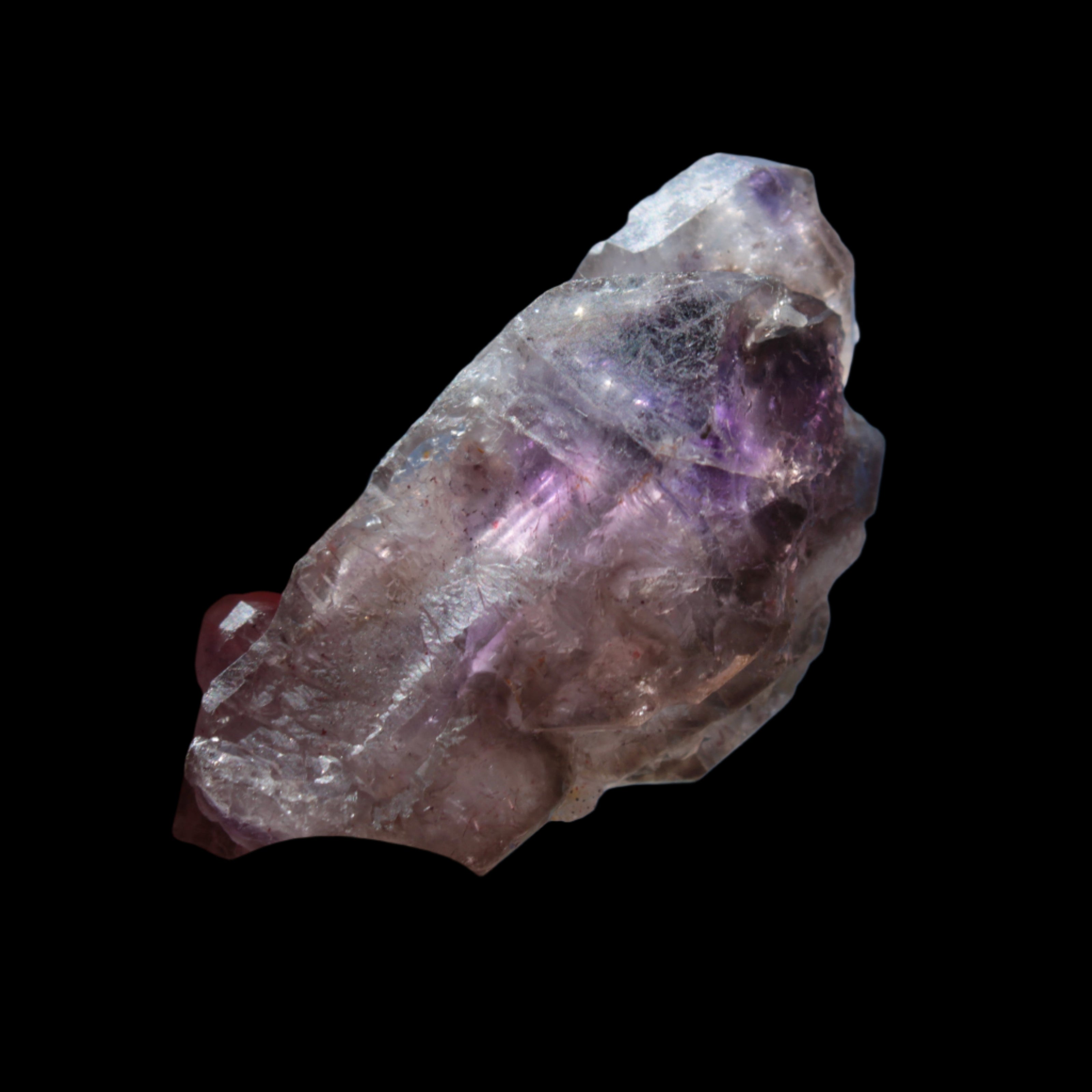 Super Seven Amethyst elestial sceptre 41g in sunlight - Rocks and Things Store