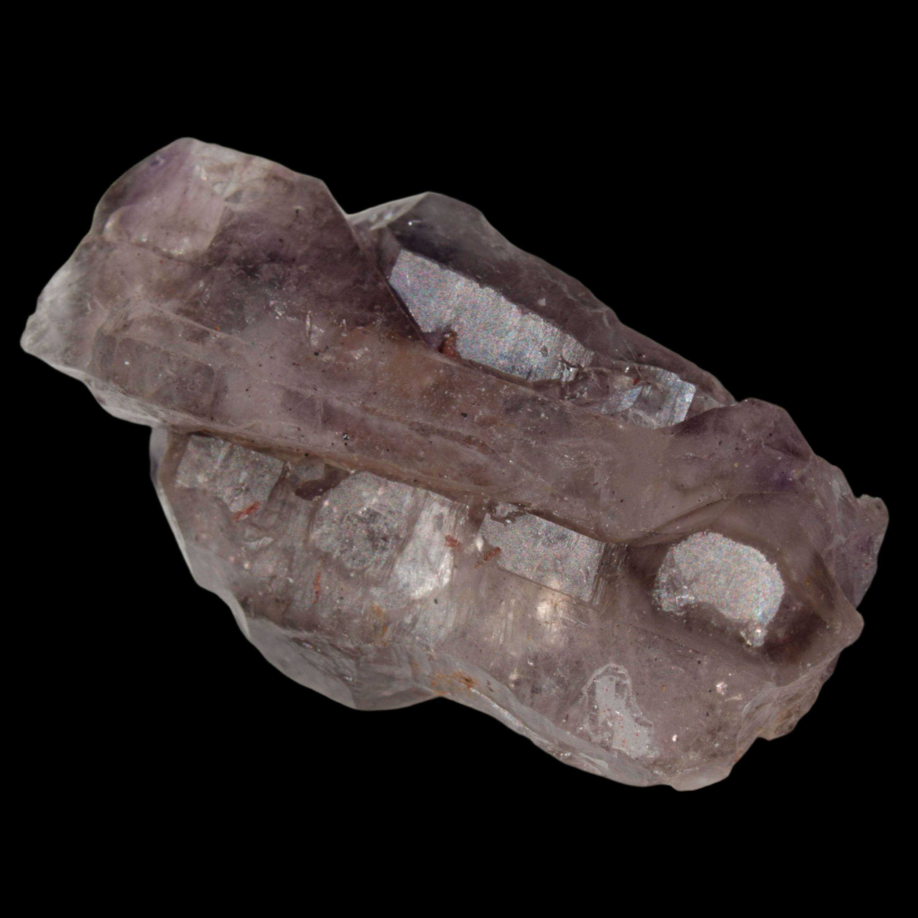 Super Seven Amethyst elestial sceptre 41g in sunlight - Rocks and Things Store