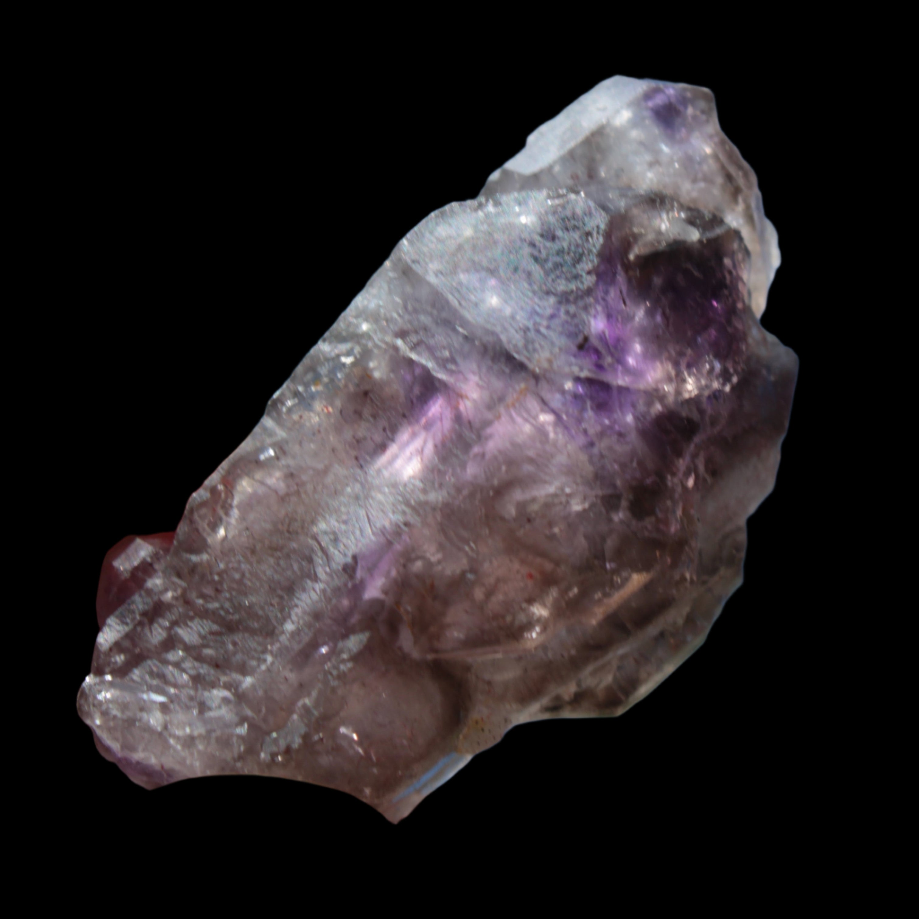 Super Seven Amethyst elestial sceptre 41g in sunlight - Rocks and Things Store