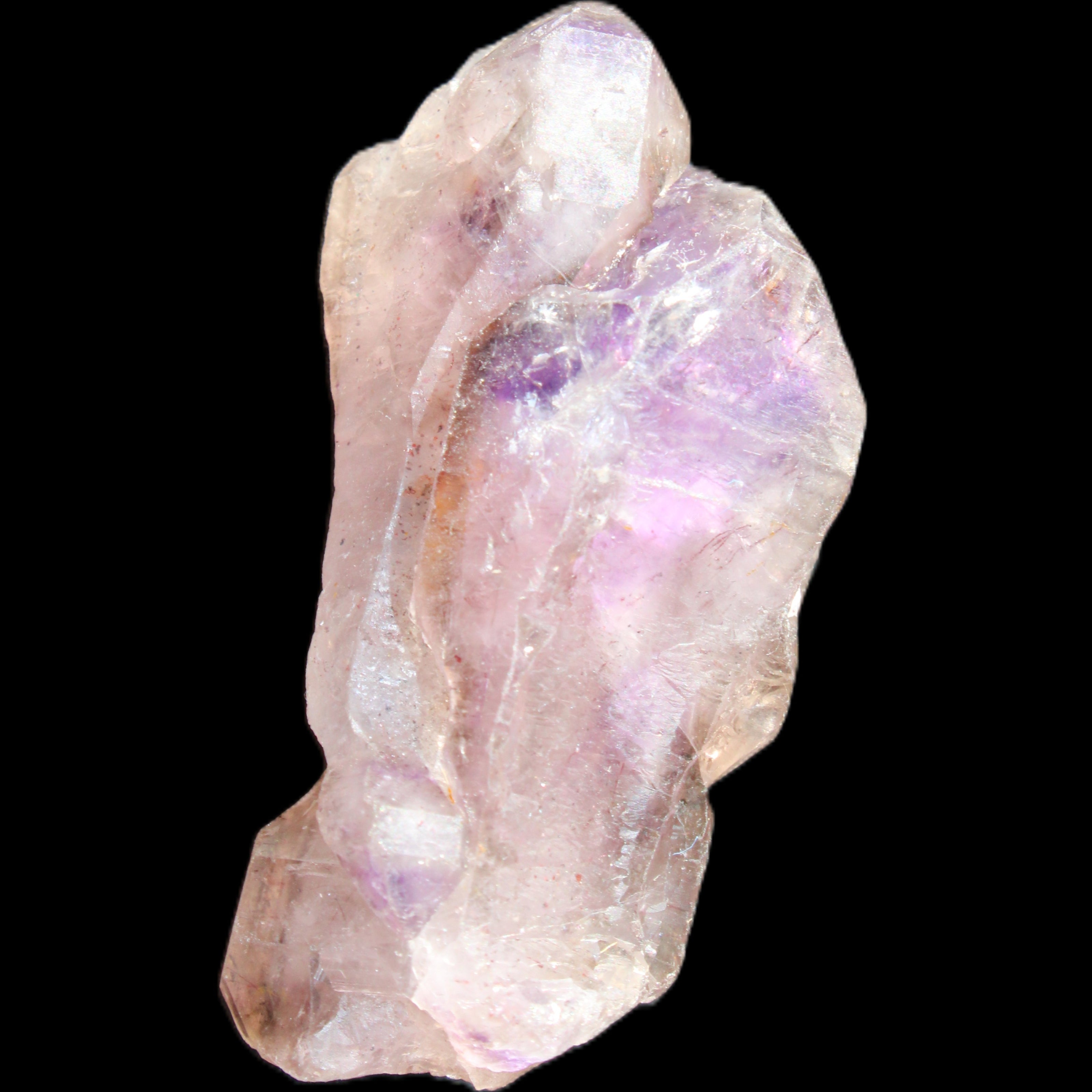Super Seven Amethyst elestial sceptre 41g in sunlight - Rocks and Things Store