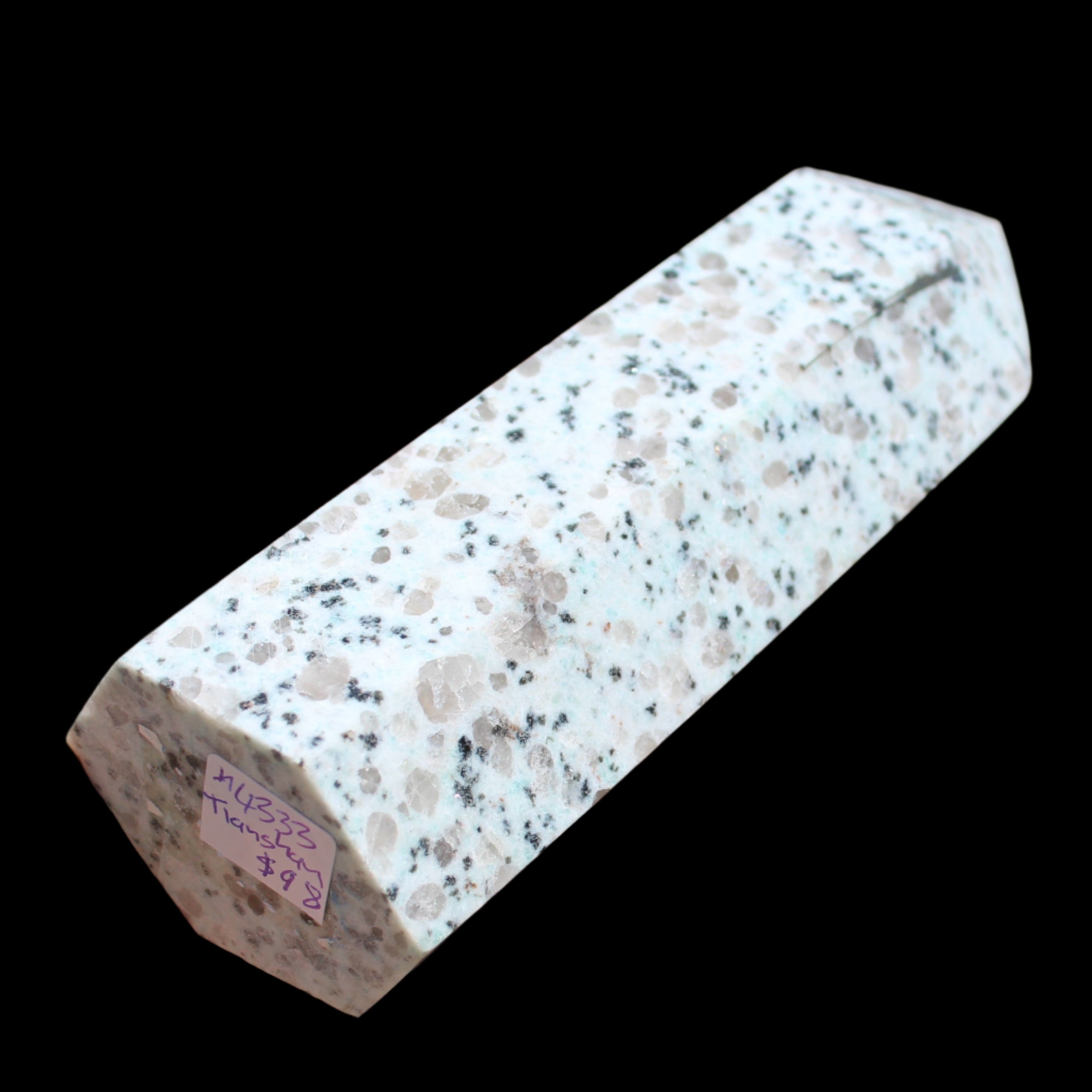 Tianshan Blue Stone obelisk 603g in sunlight - Rocks and Things Store
