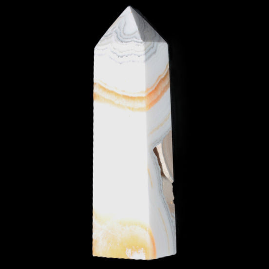 Grass Flower stone obelisk 512g in sunlight - Rocks and Things Store