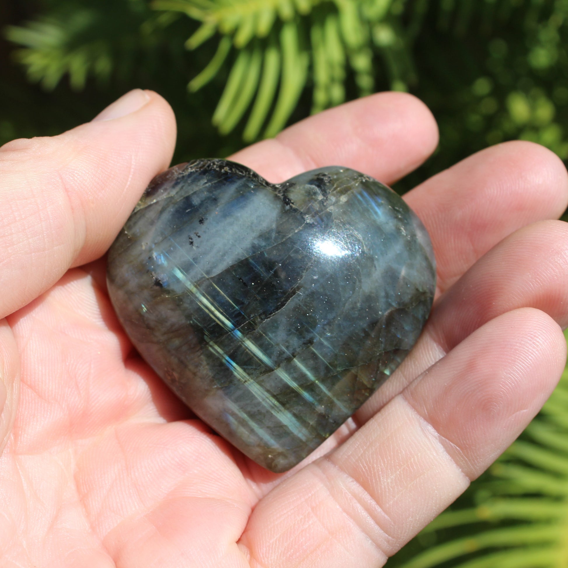 Labradorite heart 76g Rocks and Things