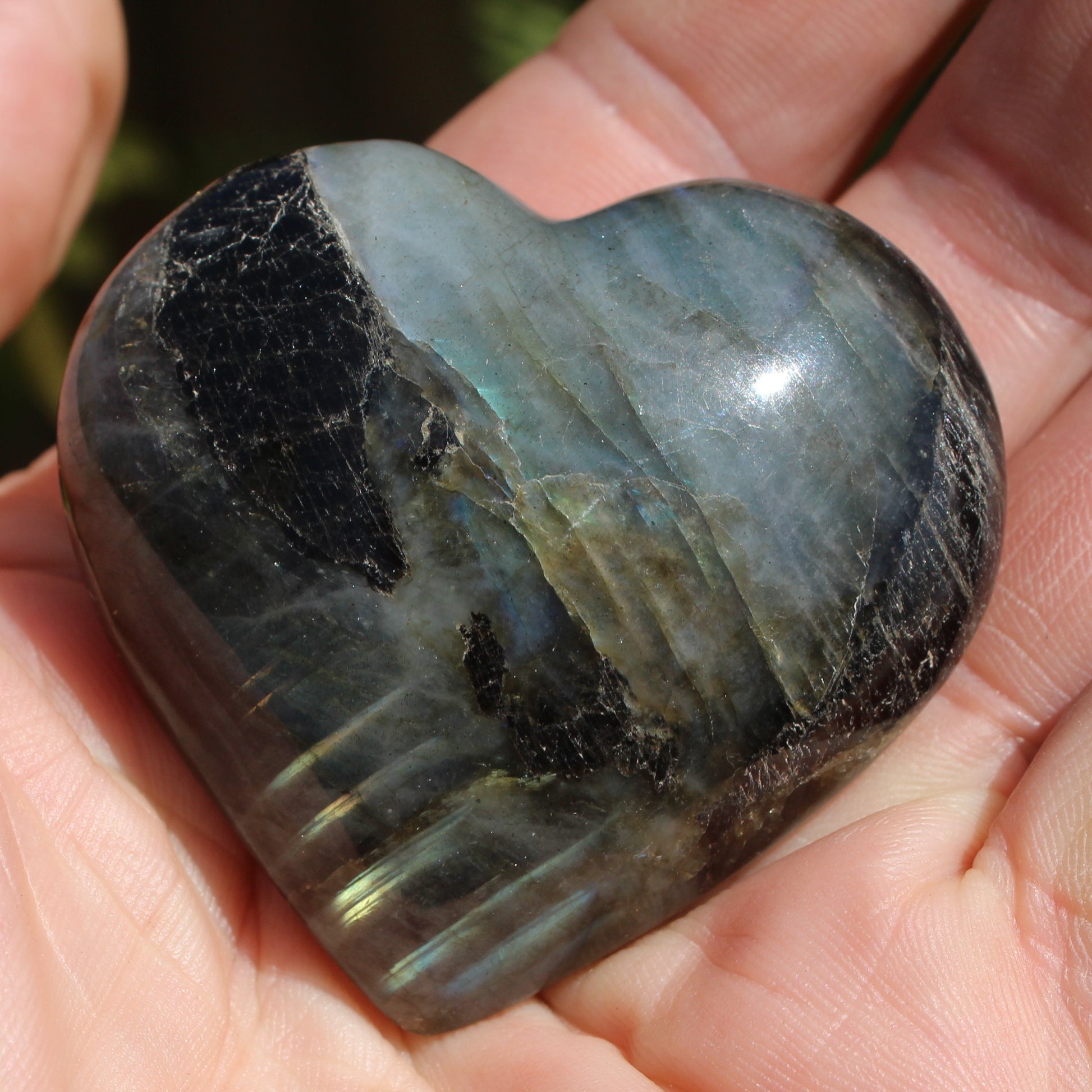 Labradorite heart 76g Rocks and Things