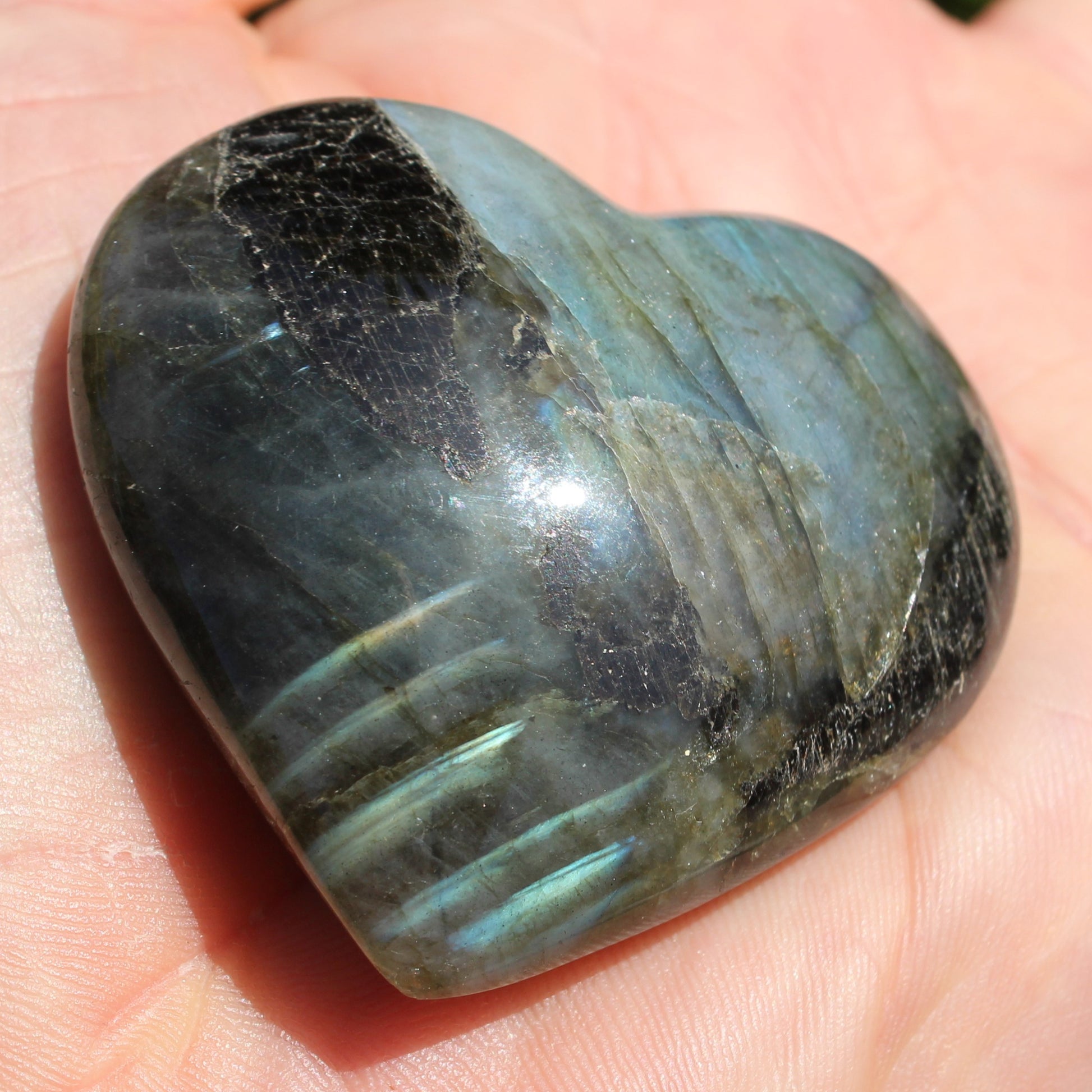 Labradorite heart 76g Rocks and Things