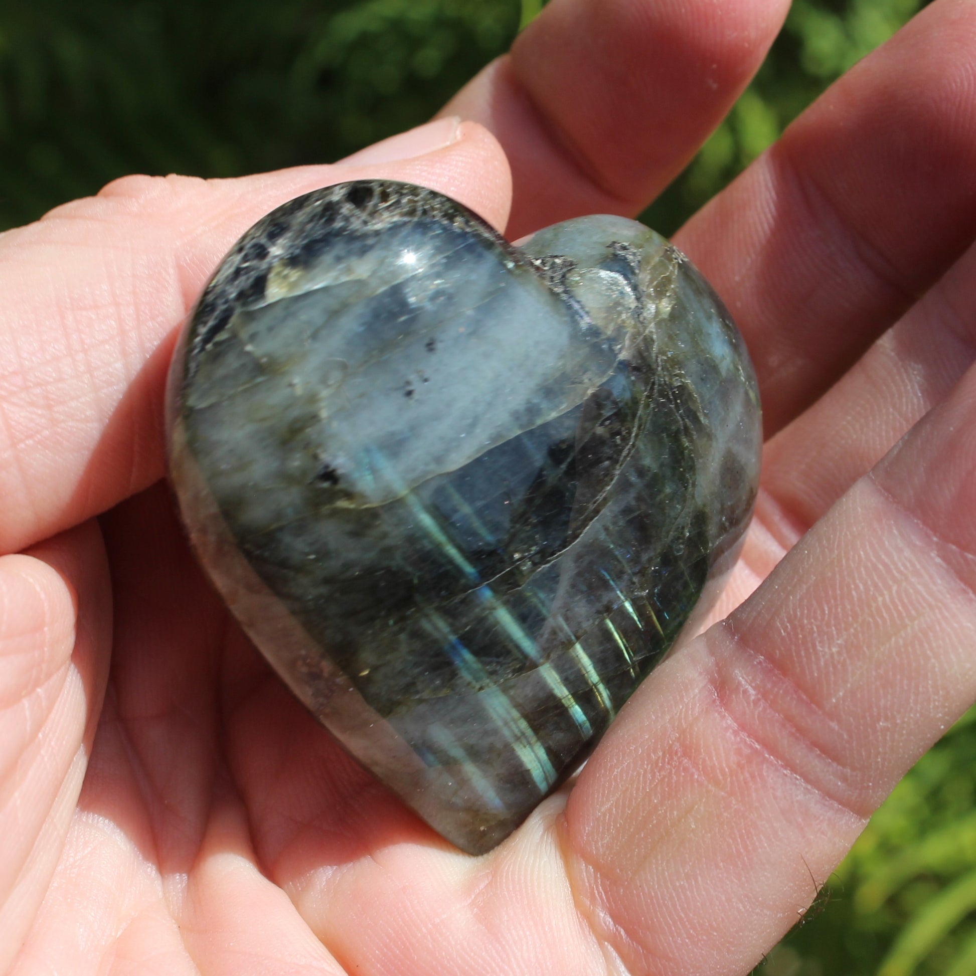 Labradorite heart 76g Rocks and Things