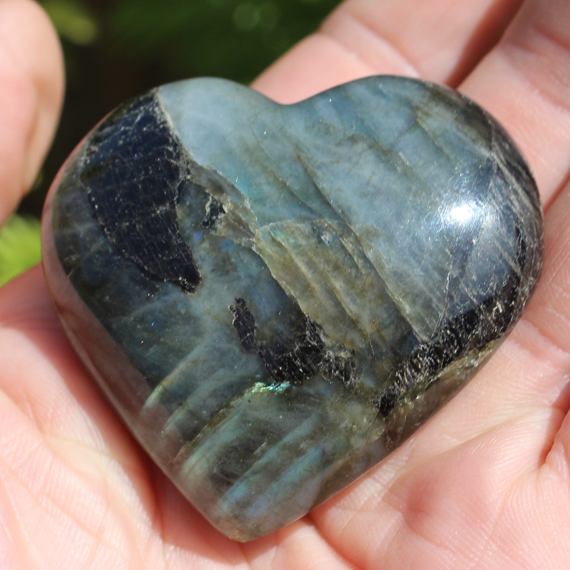 Labradorite heart 76g Rocks and Things