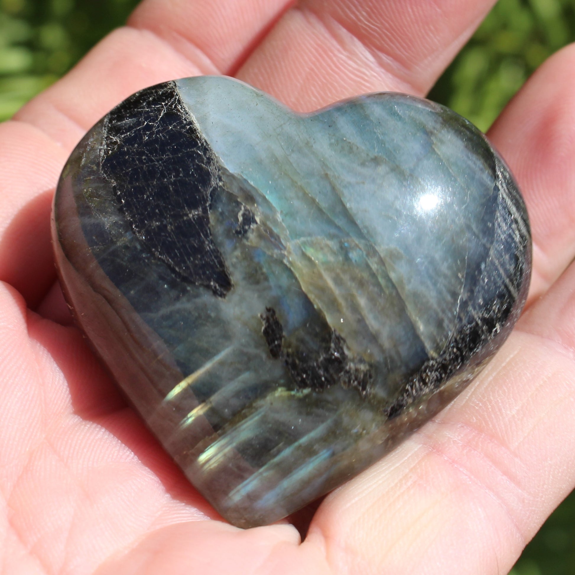 Labradorite heart 76g Rocks and Things