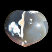 Killer Whale Agate heart 548g in sunlight - Rocks and Things Store