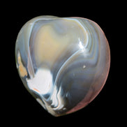 Killer Whale Agate heart 548g in sunlight - Rocks and Things Store