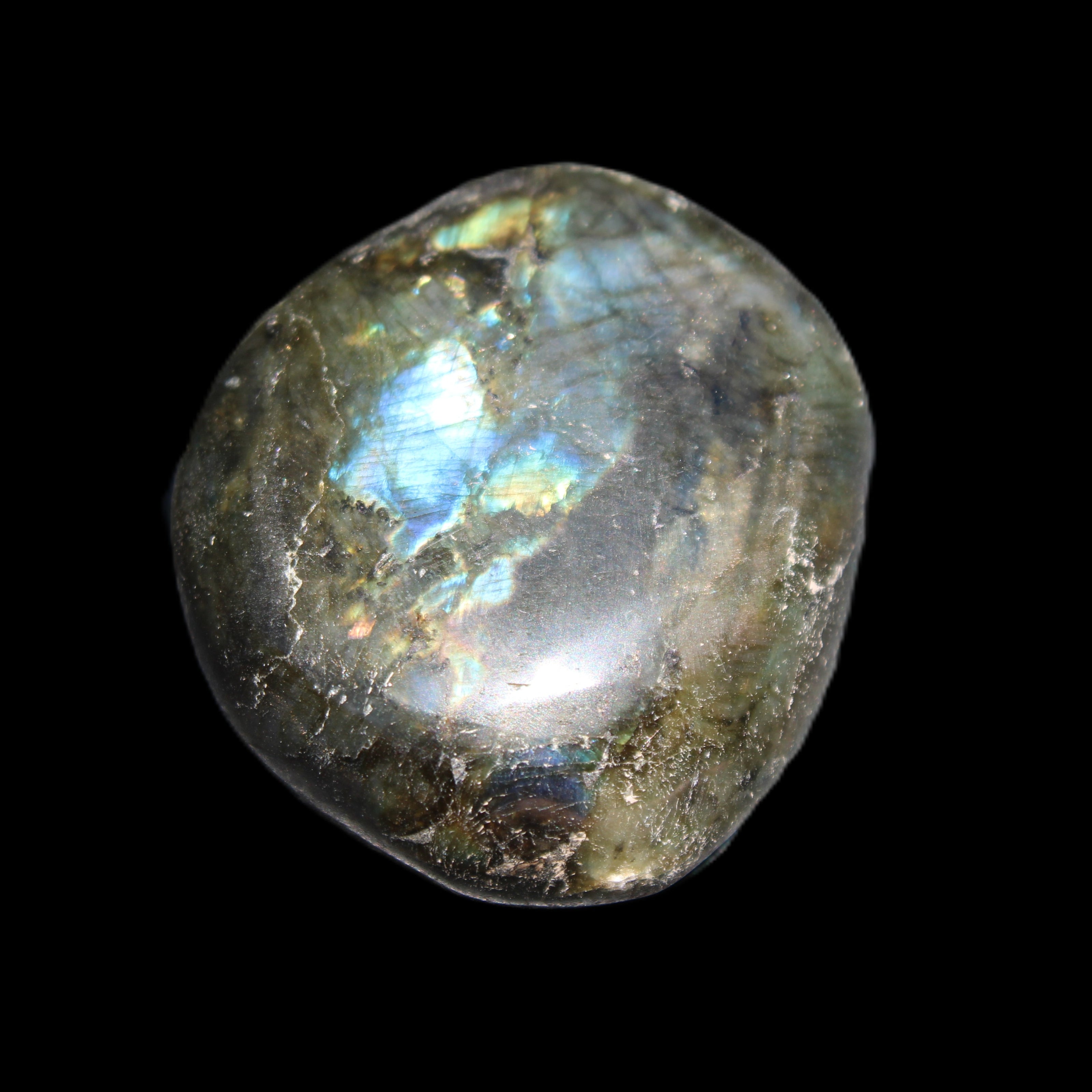 Labradorite blue plus palmstone 55g in sunlight - Rocks and Things Store