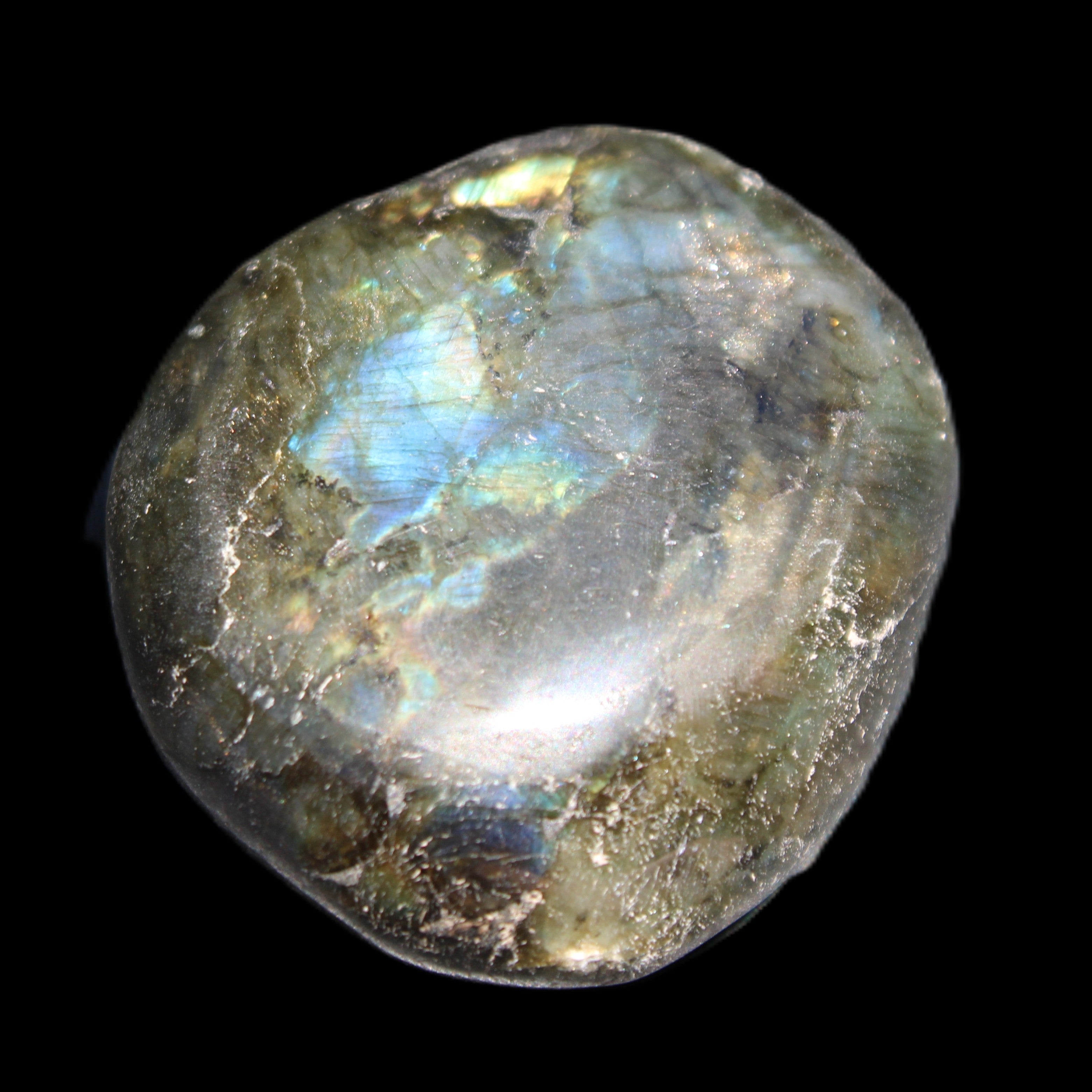 Labradorite blue plus palmstone 55g in sunlight - Rocks and Things Store