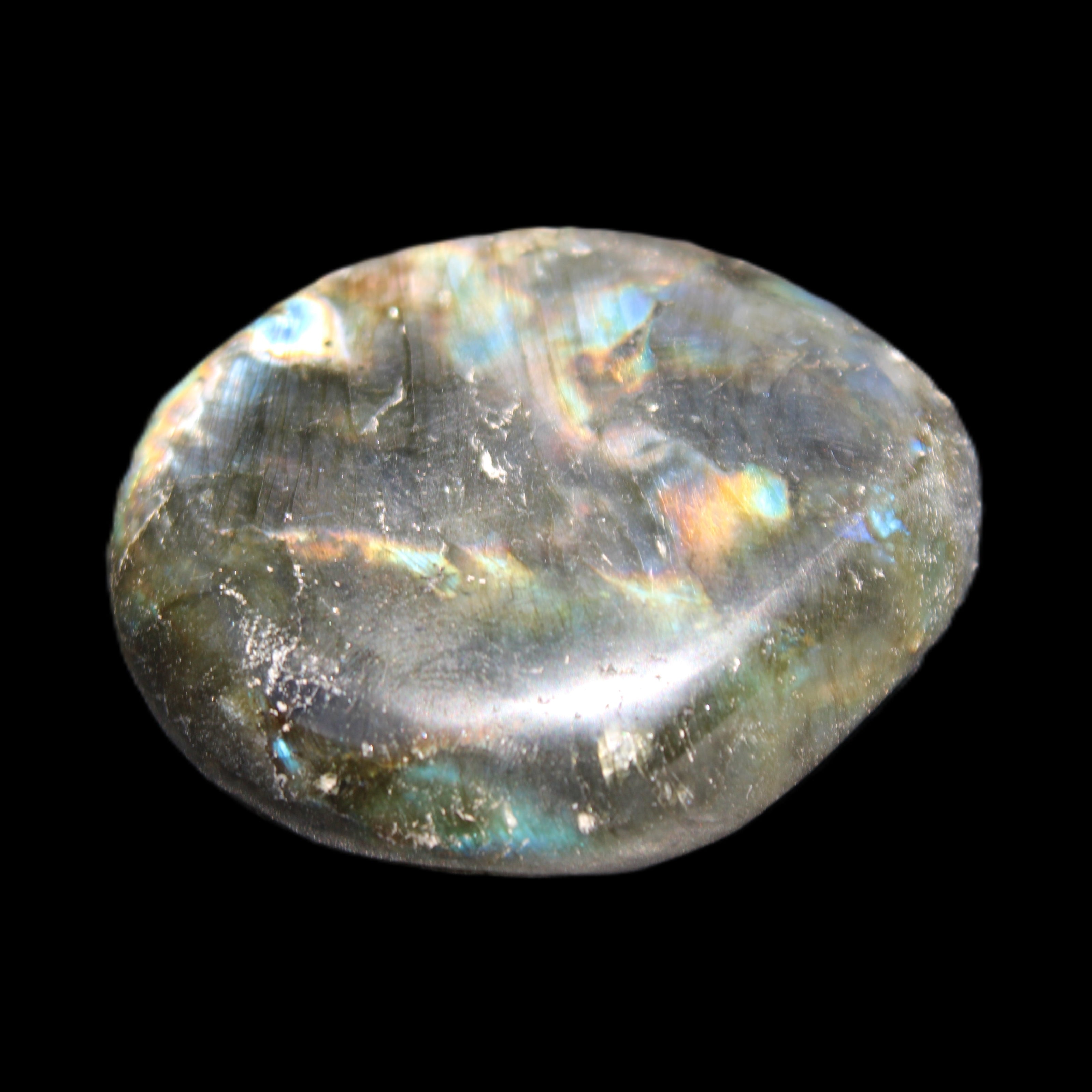 Labradorite blue plus palmstone 55g in sunlight - Rocks and Things Store