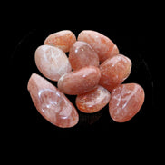 Golden Sunstone 8 tiny polished stones from  Arusha, Tanziania 6-9g in sunshine - Rocks and Things Store