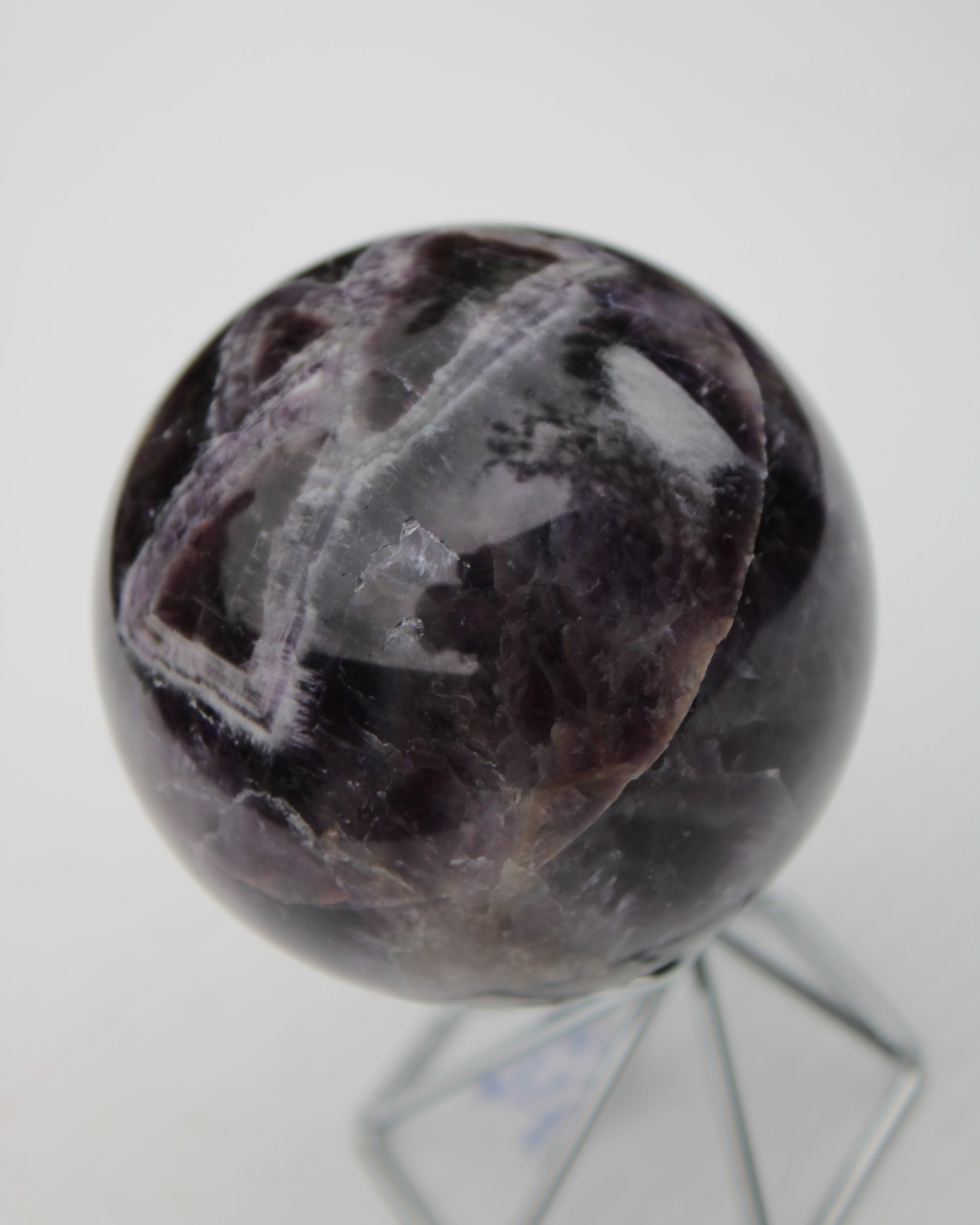 Chevron Fantasy Amethyst sphere 508g Rocks and Things