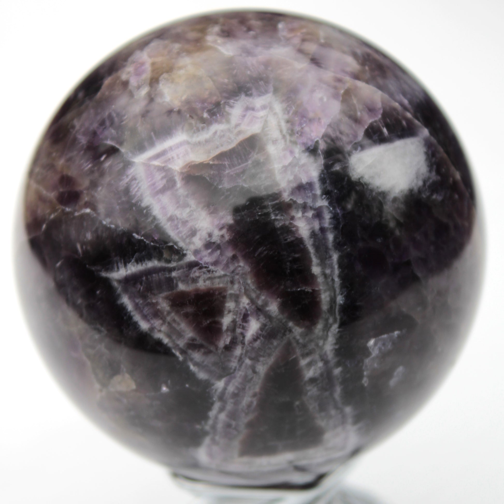 Chevron Fantasy Amethyst sphere 508g Rocks and Things