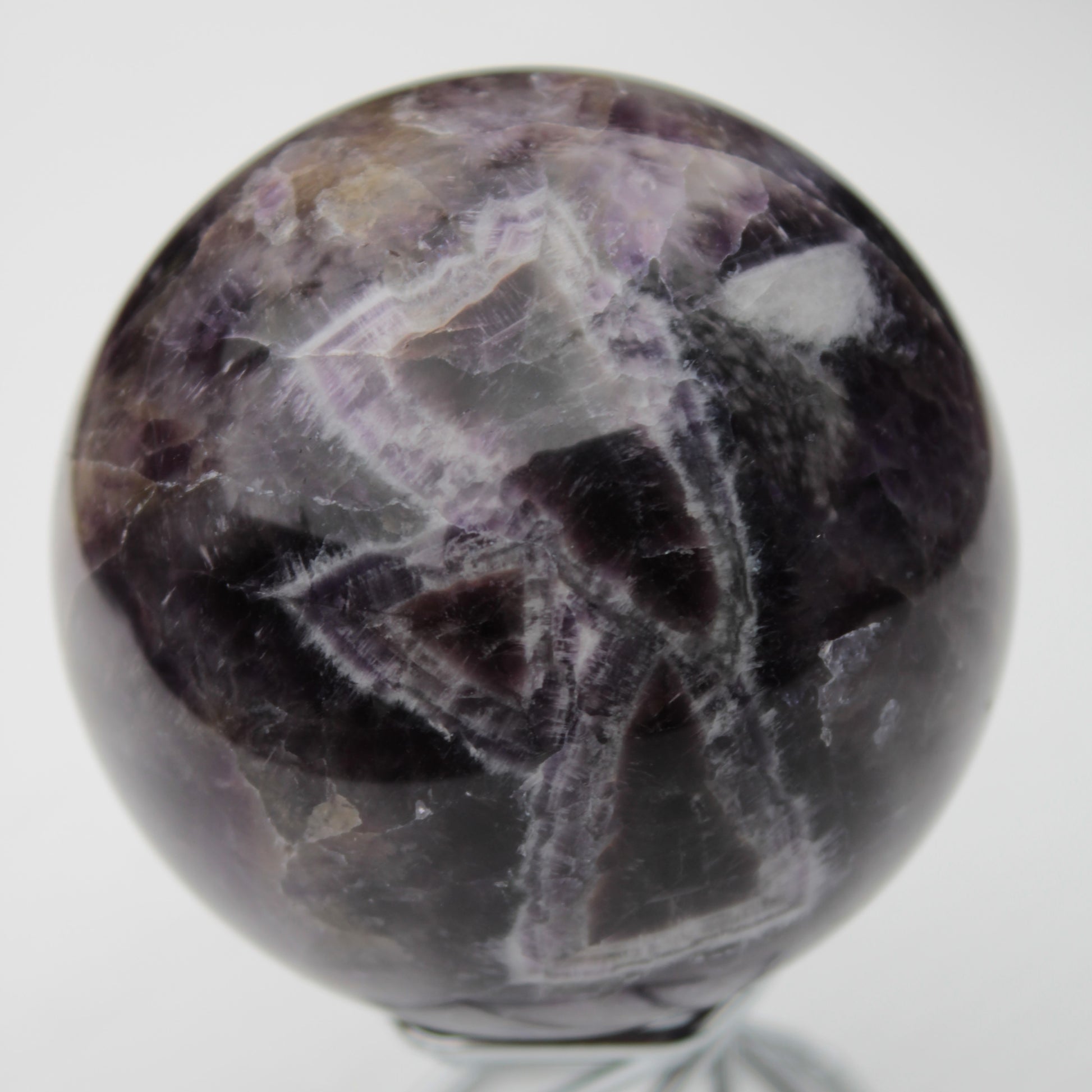 Chevron Fantasy Amethyst sphere 508g Rocks and Things