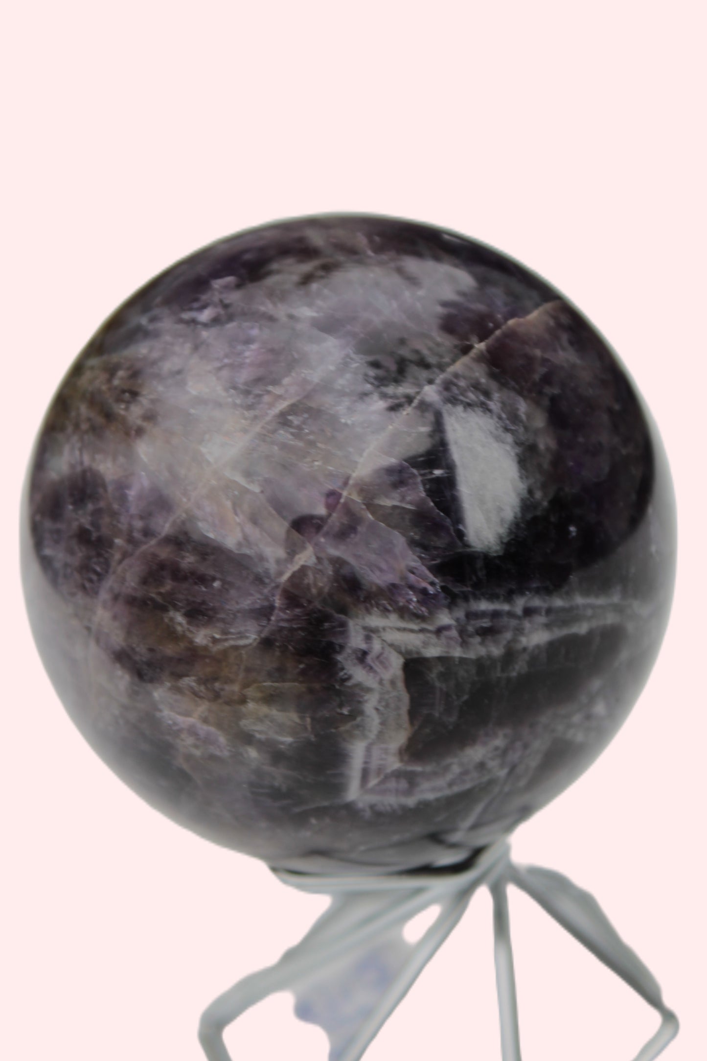 Chevron Fantasy Amethyst sphere 508g Rocks and Things