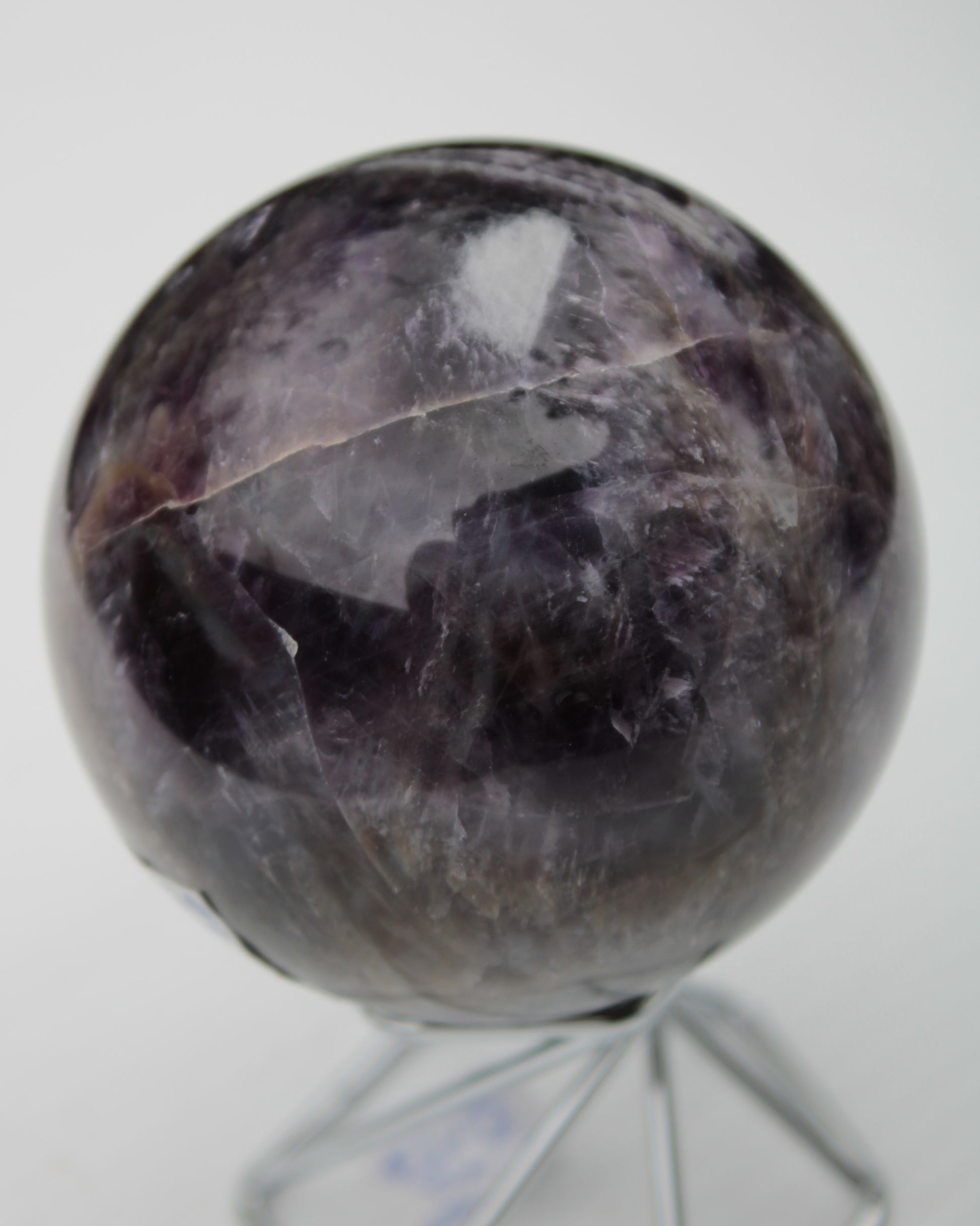 Chevron Fantasy Amethyst sphere 508g Rocks and Things