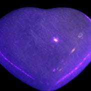Celestite heart 542g in UV light - Rocks and Things Store