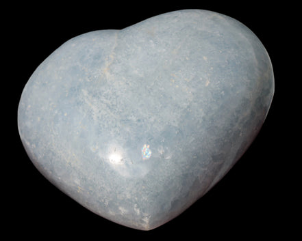 Celestite heart 542g - Rocks and Things Store