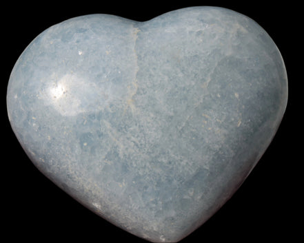 Celestite heart 542g - Rocks and Things Store