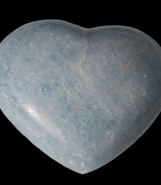 Celestite heart 542g - Rocks and Things Store