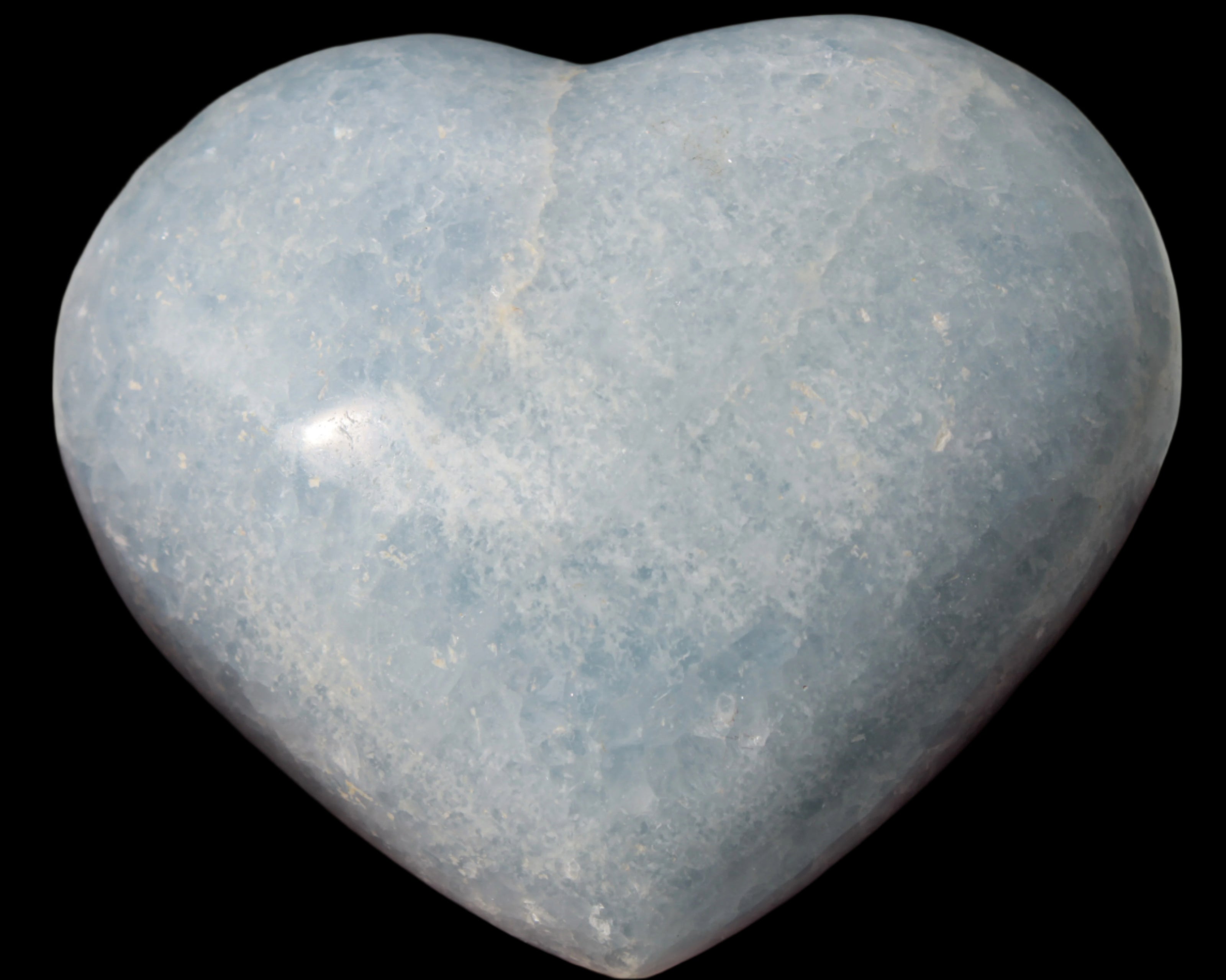 Celestite heart 542g - Rocks and Things Store