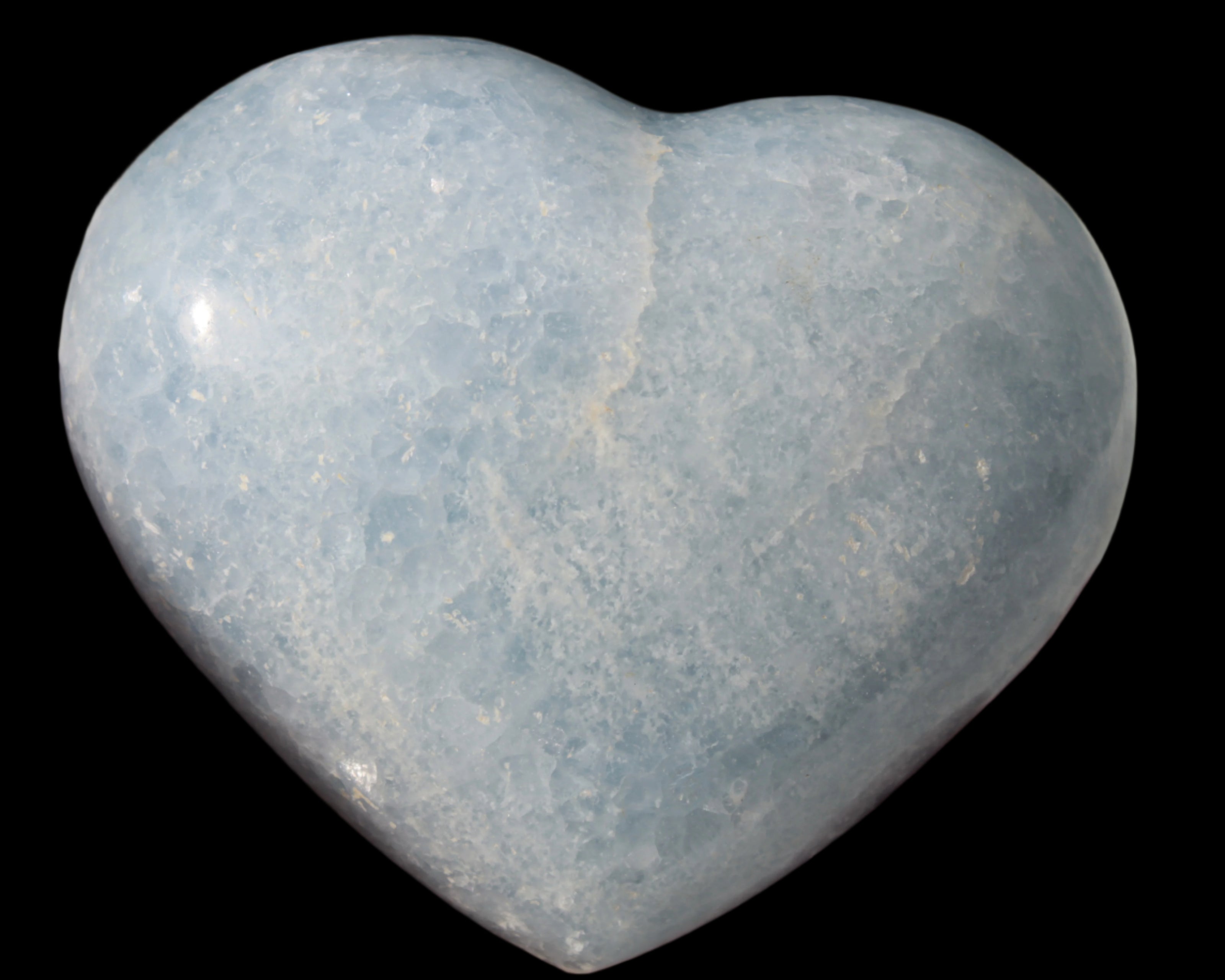 Celestite heart 542g - Rocks and Things Store