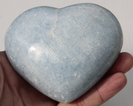 Celestite heart 542g Rocks and Things