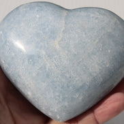 Celestite heart 542g Rocks and Things