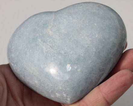 Celestite heart 542g Rocks and Things