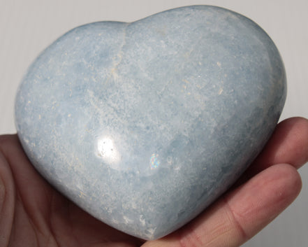 Celestite heart 542g Rocks and Things