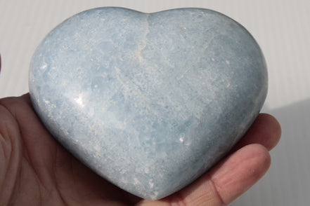 Celestite heart 542g Rocks and Things