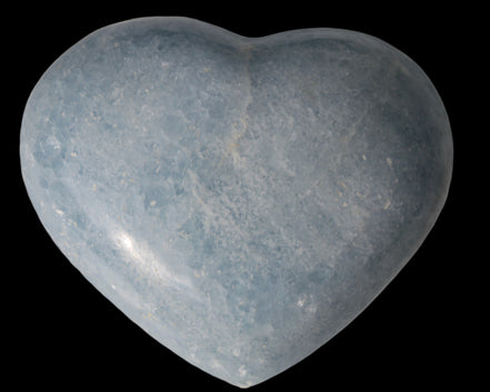 Celestite heart 542g in sunlight - Rocks and Things Store