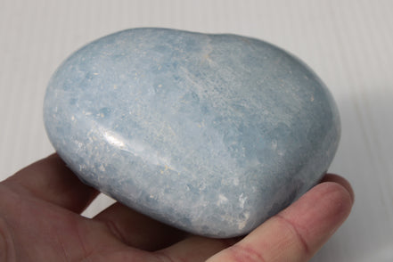 Celestite heart 542g Rocks and Things